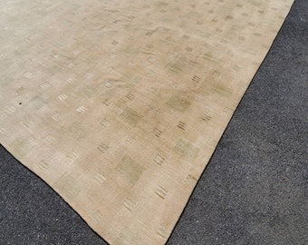Nepal Tibetian Hand Knotted Wool and Silk Rug modern 14X21