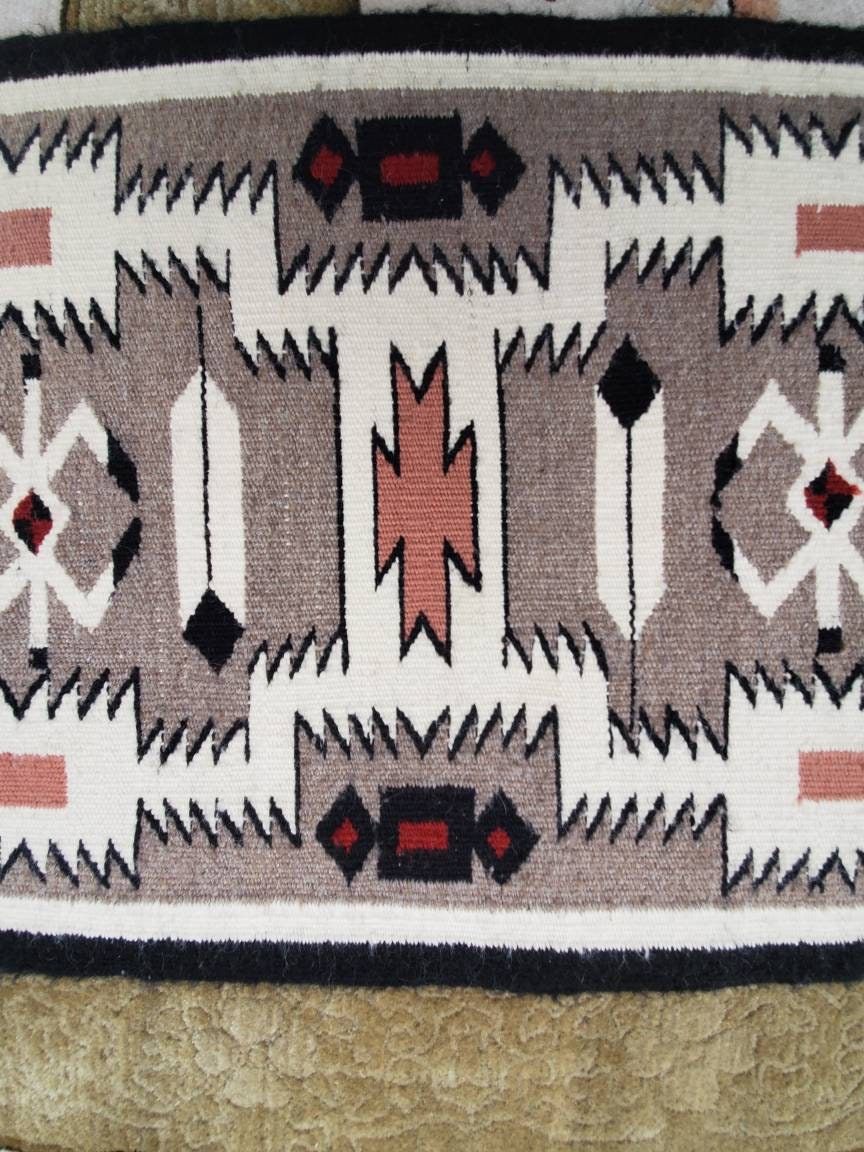 Navajo Rug Textile 18x24 With Original