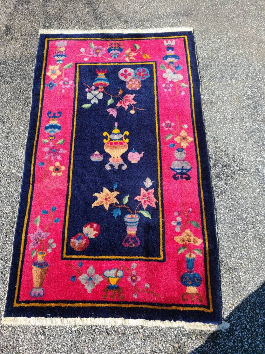 1920s Art Deco Nichols Rug 28x50 Etsy