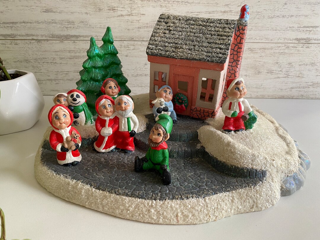 Vintage 1983 Dona's Molds Ceramic Bisque/studio Mold Christmas Village