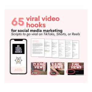 Reels Template, Tiktok Template, Viral videos, social media templates, content creation planner, viral hooks, viral reels, content creator