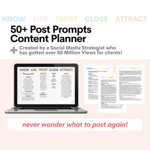 Social Media Planner, Content Creator Planner, Instagram Template, Reels template, Content Calendar, content ideas, viral content marketing