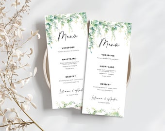 PRINTED wedding menu cards, table card, wedding place card, finished menu cards for wedding, wedding menu cards, drinks menu