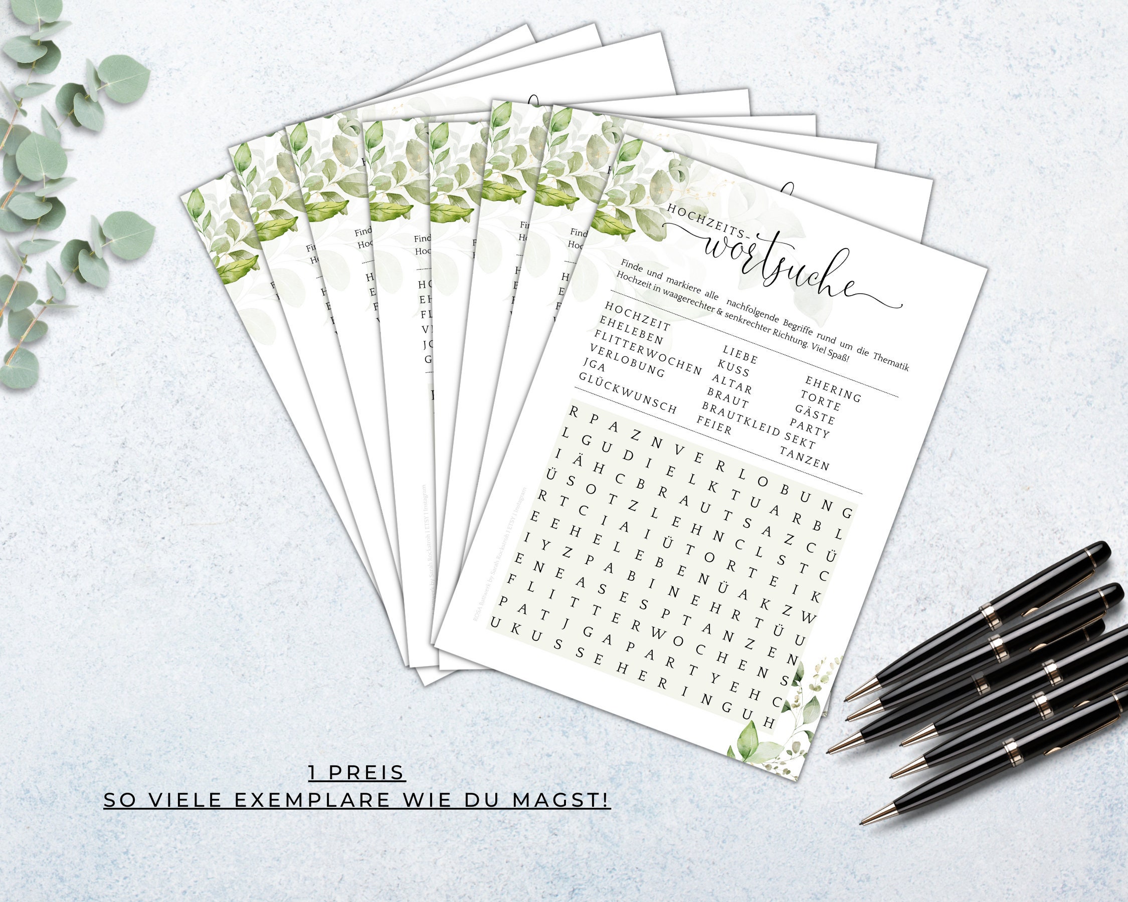 Kreuzworträtsel Hochzeit deutsch Hochzeitsspiel Wortsuche zum Etsy.de