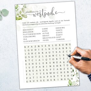 Kreuzworträtsel Hochzeit deutsch Hochzeitsspiel Wortsuche zum Etsy.de