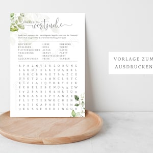 Crossword puzzle wedding German, wedding game word search to print, wedding games download, wedding games guests, wedding puzzles