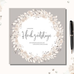 Einzigartiges Hochzeitsgeschenk, besonderes Geschenk zur Hochzeit, Hochzeitstage Erinnerungsalbum, Hochzeitstagealbum, Ehealbum ausfüllen