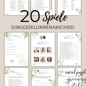 Jeux de fête prénuptiale, jeux d&#39;enterrement de vie de jeune fille à imprimer, jeux de mariage bohème, jeux amusants pour enterrement de vie de jeune fille à l&#39;eucalyptus
