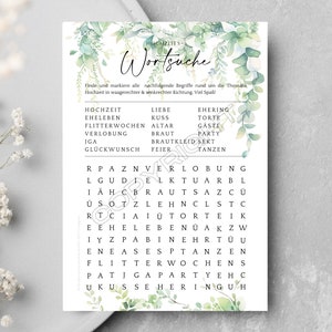 Crossword puzzle wedding German, wedding game word search to print, wedding games download, wedding games guests, wedding puzzles