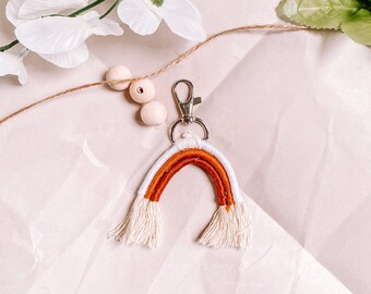 Macrame Rainbow Keychain