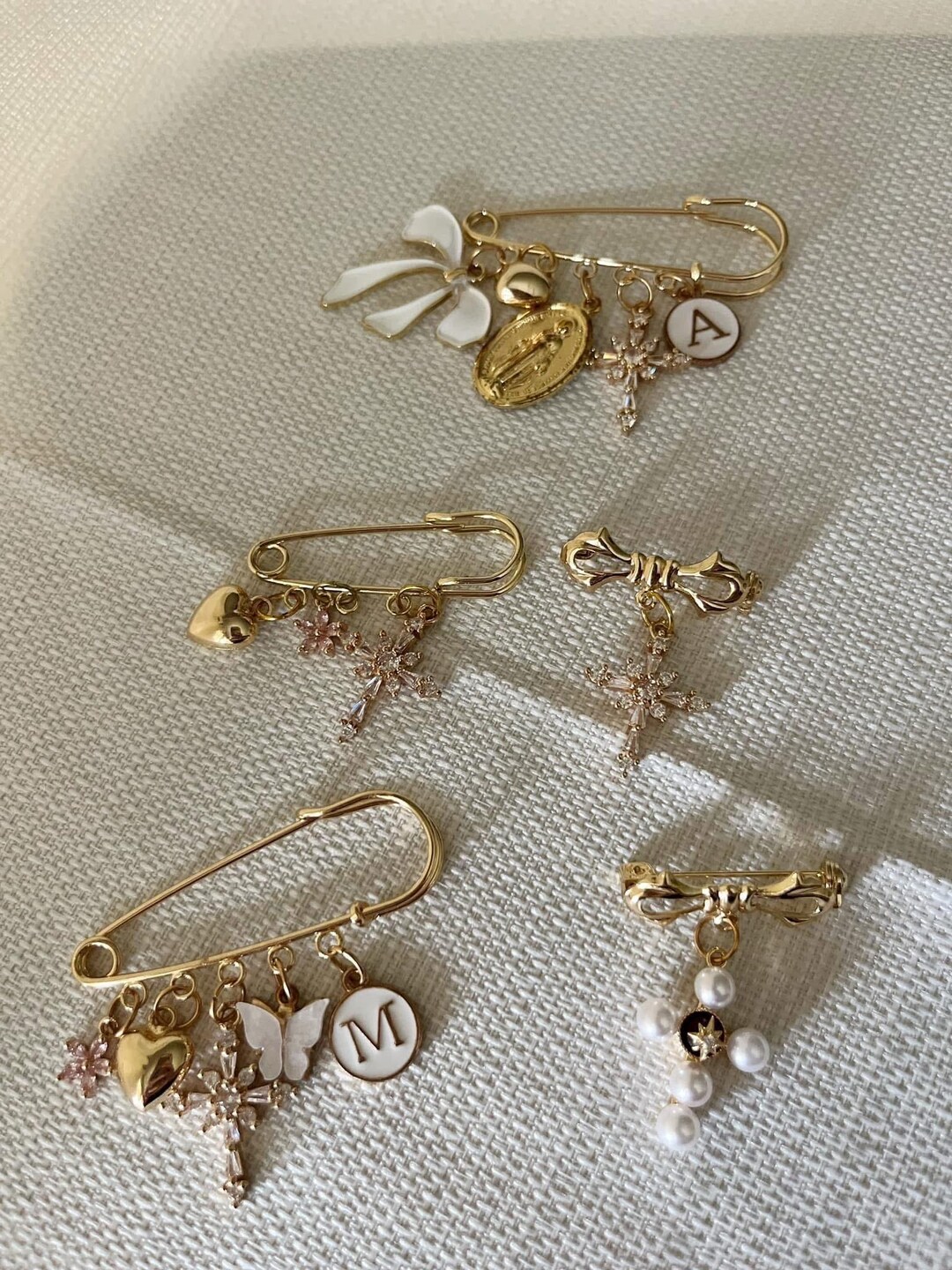 Gold Plated Baptism Pin: Christening, Confirmation, Bridal Charm - Etsy