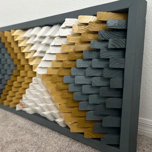 Geometric Wood Wall Art - Hand Crafted Home Decor