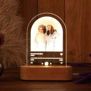 Illuminated Music Plaque - Personalized Mother - Mom Gift Idea - Step Mom Gift - Present for Mother - Gift from Daughter - Mothers Day Gifts