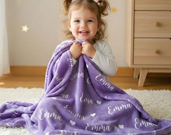 Personalized Custom Blanket,  Kids Blanket, Personalized Gift, Custom Gift, Baby Girl Blanket, Name Blanket, Girl Blanket Gift, Baby Blanket