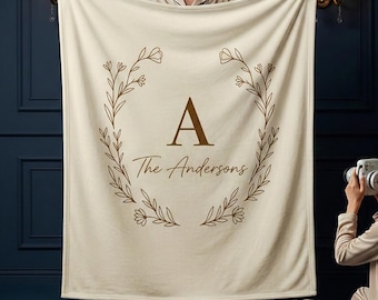 Personalized Wedding Throw Blanket, Custom Couple Gift, Mr and Mrs Blanket, Wedding Date Blanket, Bridal Shower Present, Mother’s Day Gift