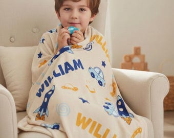 Personalized Custom Blanket,  Kids Blanket, Personalized Gift, Custom Gift, Baby Boy Blanket, Name Blanket, Boy Blanket Gift, Baby Blanket