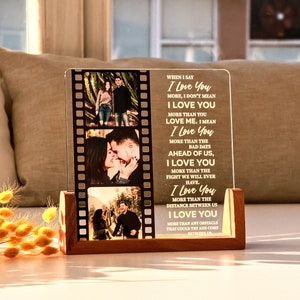 Custom Gift Idea for Her - Personalized Couple Night Light - Anniversary Engagement Newlywed Gifts - Photo Gifts - Birthday Gifts - BFF Gift