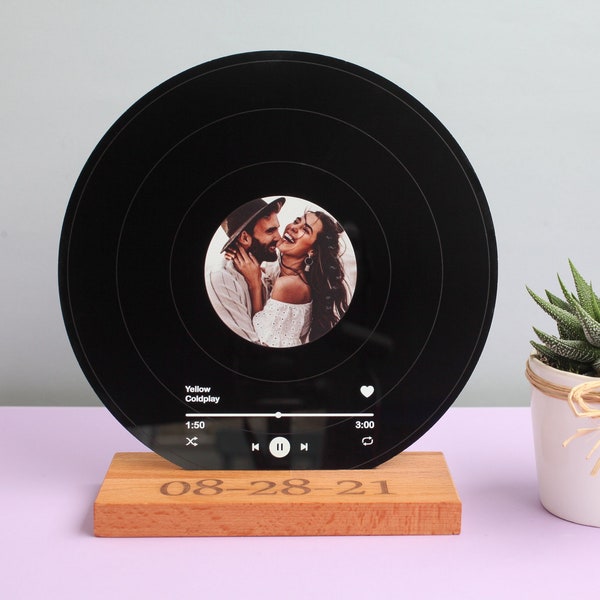Personalized Record Display - Best Gift Ever - Boyfriend Gift - Husband Gift  - Gift for Him - Long Distance Relationship Gift For Boyfriend