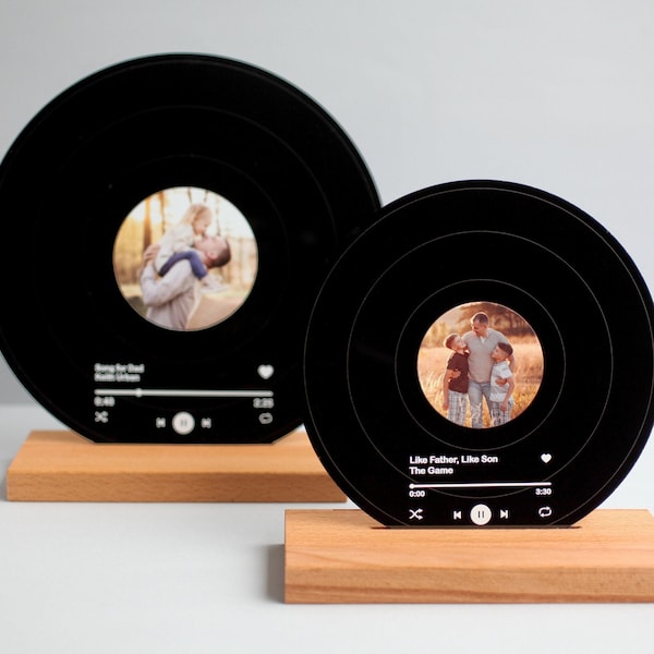 Personalized Record Display - Best Gift For Husband - Father Gift - Husband Gift  - Gift for Him - Anniversary Gift for Husband - Daddy Gift