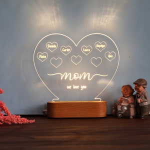Personalisierte Mama Geburtstagsgeschenkidee - Mama Lampe - Oma Nana verliebte Mutter Geschenke von - Geschenkideen zum Muttertag - Mama Geschenk Die Kinder
