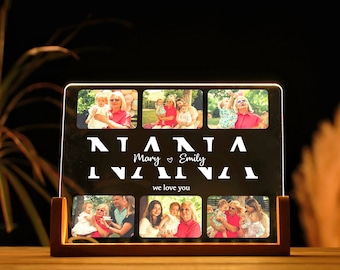 Aangepaste foto nachtlampje voor oma - oma oma lamp - cadeau van kleinkinderen - beste Moederdagcadeau voor oma - oma oma verjaardagscadeau