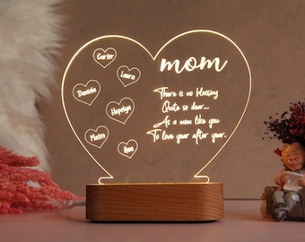 Personalized Mom Lamp - Birthday Gift Idea for Mother - Grandma Nana Mother in Love Gifts From - Mother's Day Gift Ideas - Mummy Gift