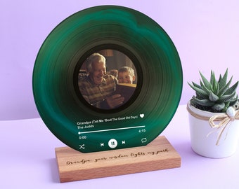 Custom Vinyl Record for Grandpa - Gift for Papa - Grandpa & Me Picture Frame - First Grandpa Gift - New Papa Gift - Grandpa Christmas Gift