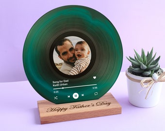 Disco de vinilo personalizado para papá - Regalo para papá - Cumpleaños de papá - Día del padre de parte de los niños - Papá personalizado - Regalo de Navidad para papá - Papá primerizo