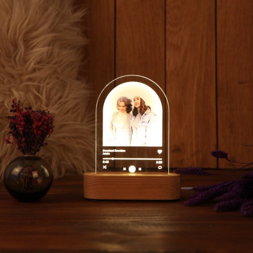 Plaque musicale illuminée - Cadeau personnalisé pour mère - Idée cadeau pour maman - Cadeau pour belle-mère - Cadeau pour une mère - Cadeau d'une fille - Cadeaux pour la fête des Mères