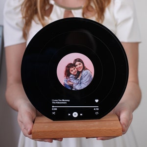 Personalized Record Display Best Gift For Husband Father Gift Husband Gift Gift for Him Anniversary Gift for Husband Daddy Gift image 2