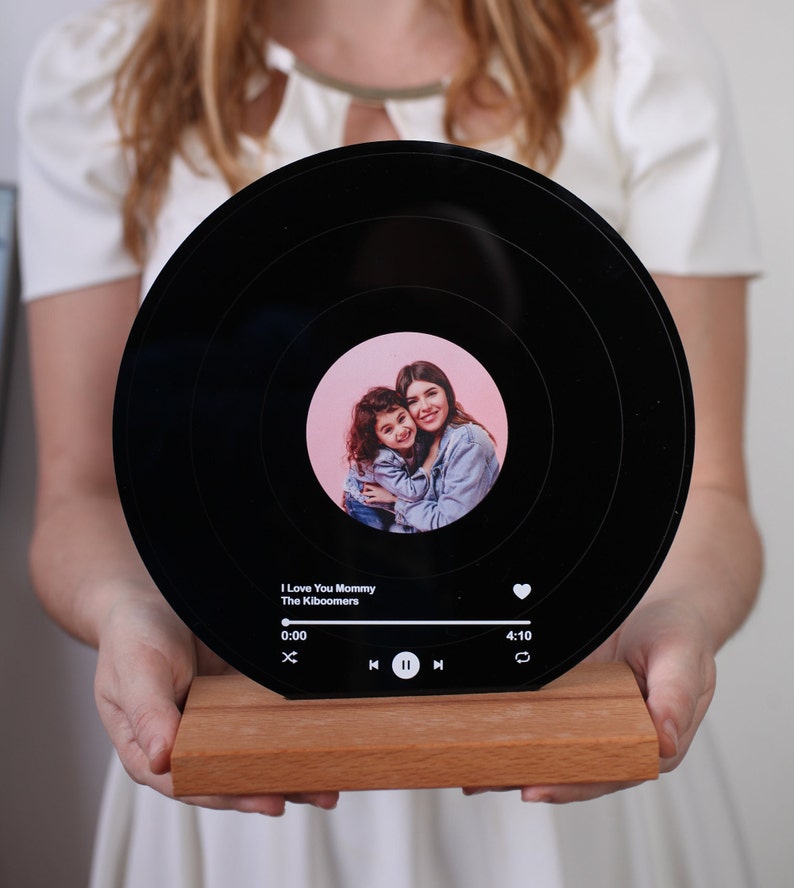 Personalized Record Display Best Gift For Husband Father Gift Husband Gift Gift for Him Anniversary Gift for Husband Daddy Gift image 2