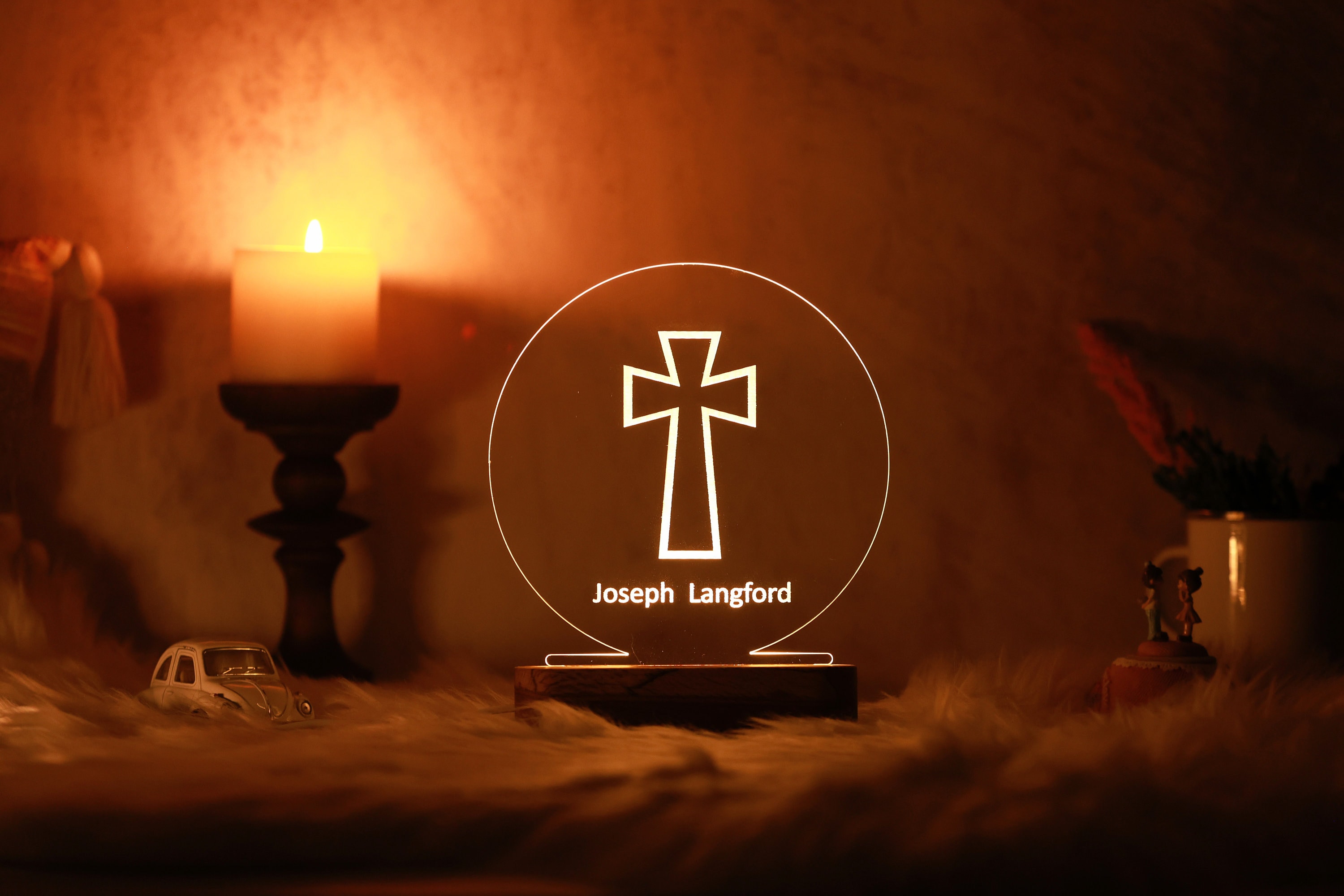 Personalized Bible Verse LED Night Lamp - Christening Night Light - Gift for Family - Kids Room Decor - Christian Home Decor - New Home Gift