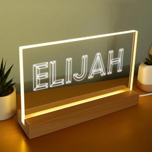 Custom Name LED Night Light for Kids, Personalized Acrylic Nursery Lamp, Perfect for Baby Room or Toddler Decor, Gift for Niece, Auntie Gift