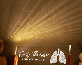 Pulmonologist Thank You Gift - Personalized Lamp for Pulmonologist - Student Graduation Gift Idea - Doctor Appreciation - Gifts for Doctors