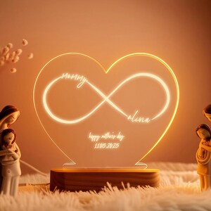 Custom Infinity Night Light - Mothers Day Gift from Daughter - Mother Gift with Kids Names - Mother Daughter Gifts - First Mothers Day Gift