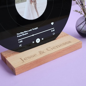 Personalized Record Display Best Gift For Husband Father Gift Husband Gift Gift for Him Anniversary Gift for Husband Daddy Gift image 5