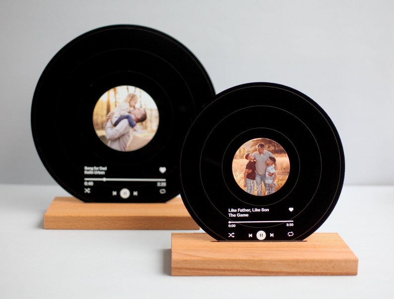 Personalized Record Display Best Gift For Husband Father Gift Husband Gift Gift for Him Anniversary Gift for Husband Daddy Gift image 1