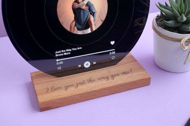 Personalized Record Display Best Gift For Husband Father Gift Husband Gift Gift for Him Anniversary Gift for Husband Daddy Gift image 7