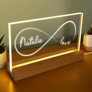 Custom Infinity Light, Personalized Sign for Her, Romantic Gift, Bridal Shower Gift, Newlywed Gift, Birthday Gift for Her Wife Girlfriend