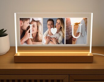 Custom I Love You Couple Photo Night Light, Romantic Gift for Boyfriend, Girlfriend, Anniversary Wedding Gift, Best Friends Gift for Her Him