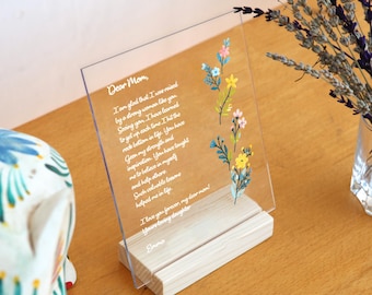 Personalized Hand-Written Letter Plaque - Gift for Mom - Grandma Nana Mommy Birthday Gifts - Mother's Day Gift Ideas - Mothers Day Gift