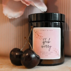 Black Cherry Handmade Soy Wax Candle