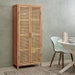 Beca Collection Cabinet, or Storage Cabinet, in Wood with Natural Rattan Doors. 2 Colors 