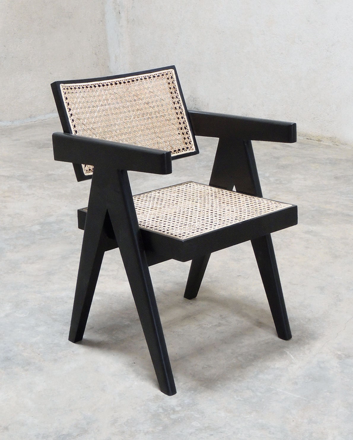 Esszimmerstuhl aus Massivholz und natürlichem Rattan | Etsy