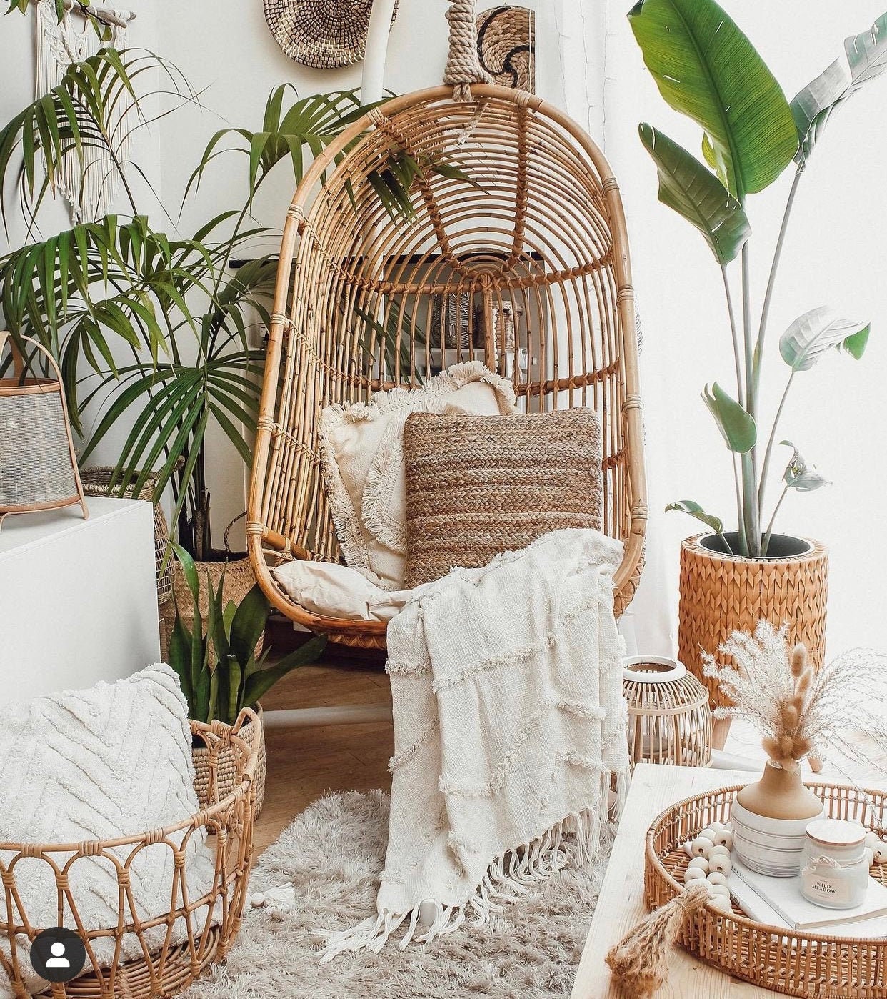 Vintage Hanging Basket Chair for sale Only 4 left at 65