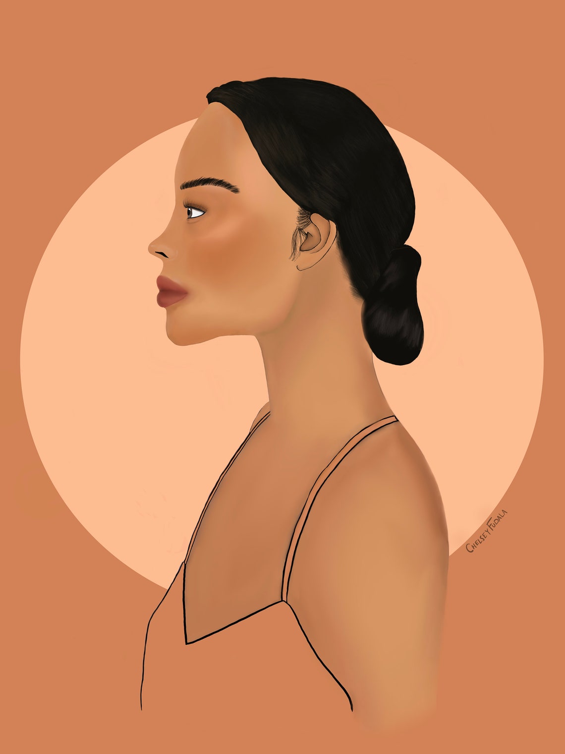 Side-profile Portrait Wall Art Printable Images for Home - Etsy