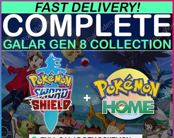 Pokemon Sword & Shield / COMPLETE Galar Gen 1-8 Dex / Shiny + Non / Event / 6IV / ALL DLC / Hidden Abilities + Forms / GMax / Breeding Ditto