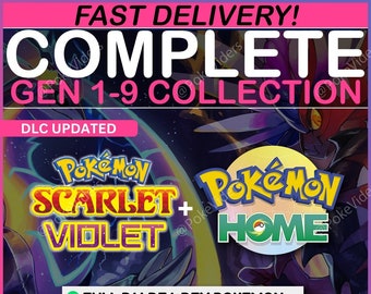 Pokemon Scarlet & Violet / COMPLETE Paldea Gen 1-9 Dex / Shiny + Non / Event / 6IV / Hidden Abilities / DLC + Events Included