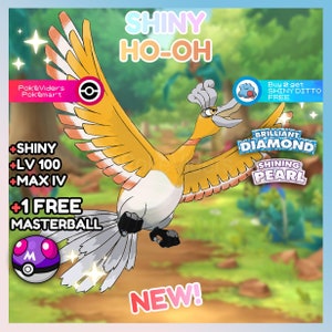 Shiny 6IV Ho-Oh and Lugia Legendary Birds Pokemon Holding Master
