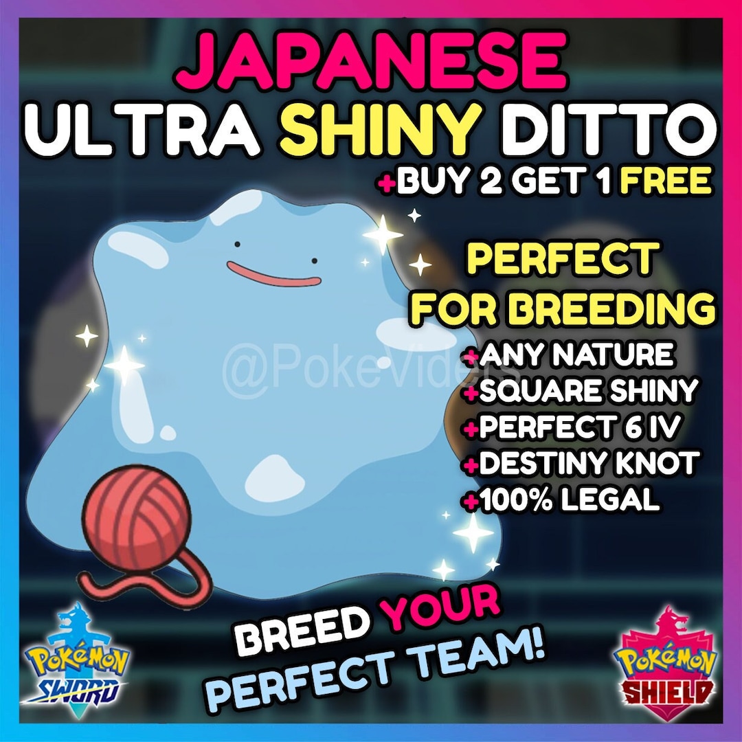 Ditto 6 IV Shiny Japanese Any NATURES ITEMS Pokemon Scarlet & Violet -   Israel